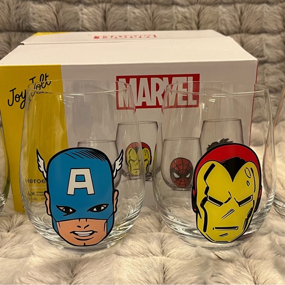 Marvel Superhero Stemless Drinking Glass Set (4) - Picture 2 of 8